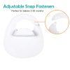 BibEasy Baby Bib Blue Adjustable Snap Fasteners white
