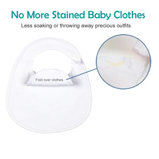 BibEasy Bibs No More Stained Baby Clothes white