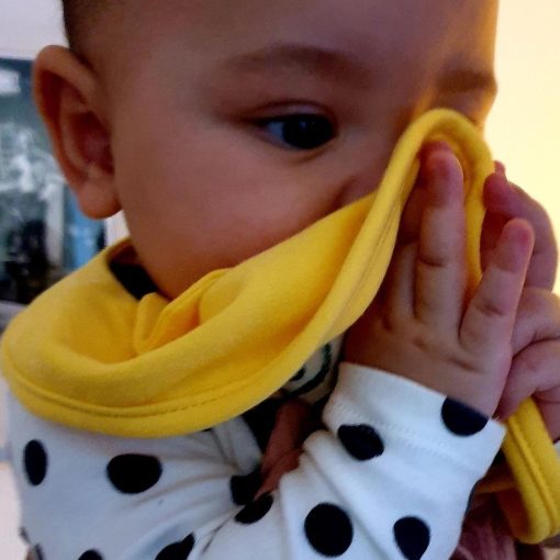 BibEasy Bib used by Celebrity Angie Le Mar Baby Granddaughter