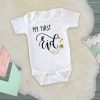 My First Eid Bodysuit white newborn 0-6 months baby boy girl onesie Muslim baby gifts