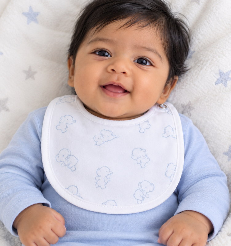 Teething Dribble Baby Bibs, Newborn Gifts Boy Girl 0-24 months | BibEasy Bibs