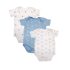 Baby Elephant Stars Short Sleeve Bodysuits, Pack of 3, Blue
