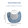 Newborn blue elephant BibEasy Bib Adjustable size