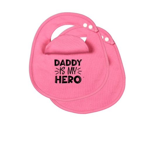 2 Pack Daddy's My Hero BibEasy Bibs Father's Day Gift 100% Cotton Girl Boy 3-36 months Dribble Rash Baby Bibs Best Dribble Bibs